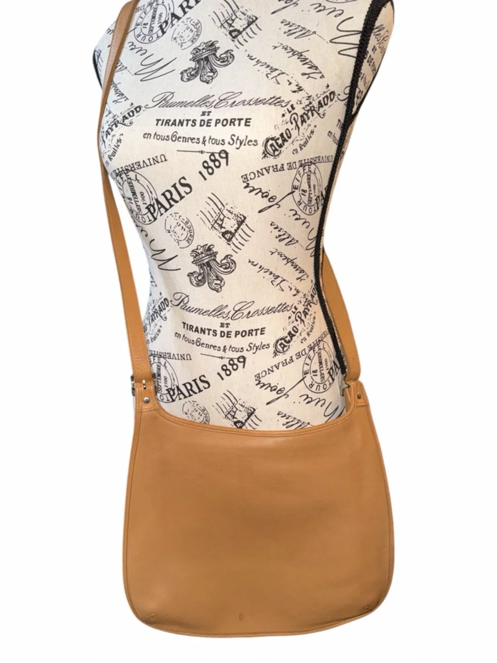 Coach Vintage Hippie Flap Saddle Crossbody Bag - Tan Leather - 9134 - Picture 4 of 6